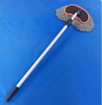 Brooms, brushes, mops and dusters made of  materials